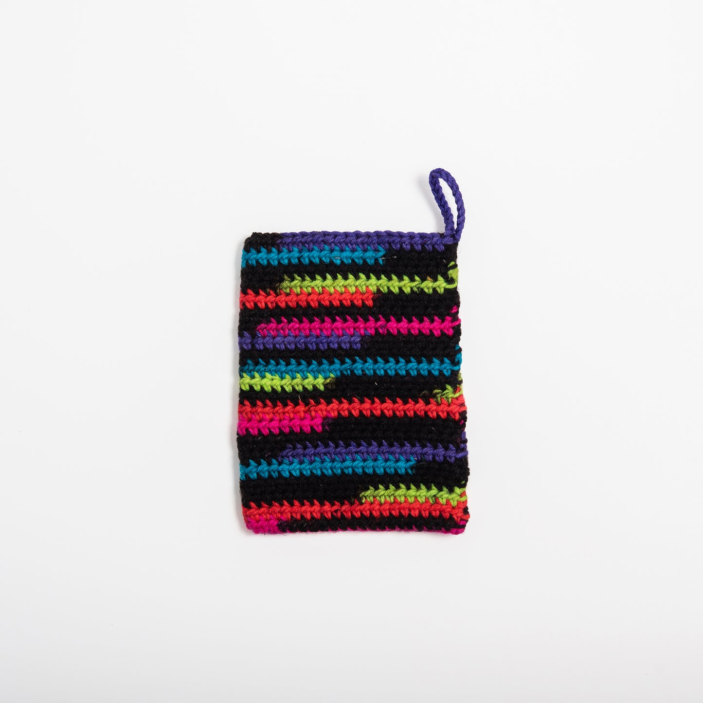 Grooming Glove - Black and Pink Multi