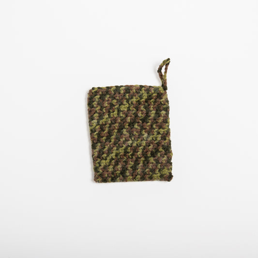 Gant de toilettage - Vert et blanc